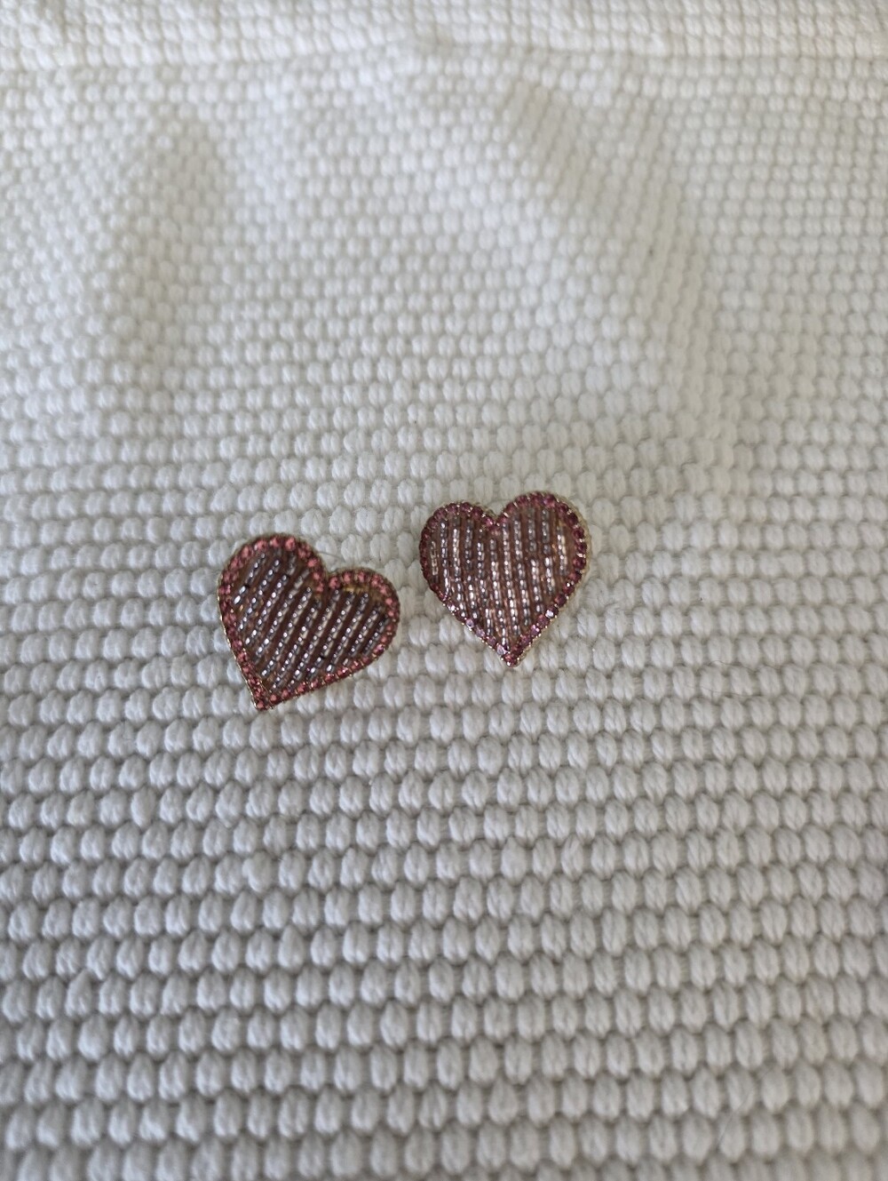 Sugarfix by Baublebar Pink Beaded Heart Earrings